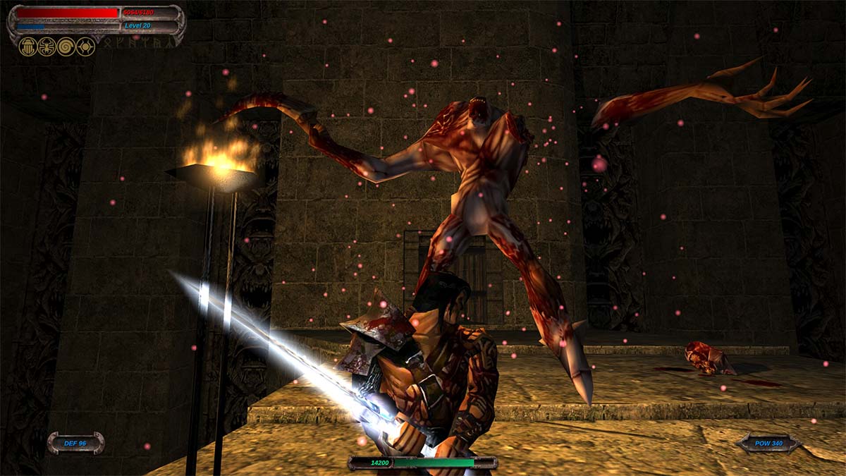 The Barbarian cuts off an enemy's arm.
